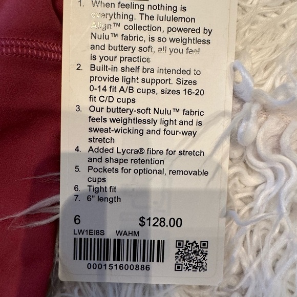 NEW lululemon body suit align 6" - Picture 3 of 7